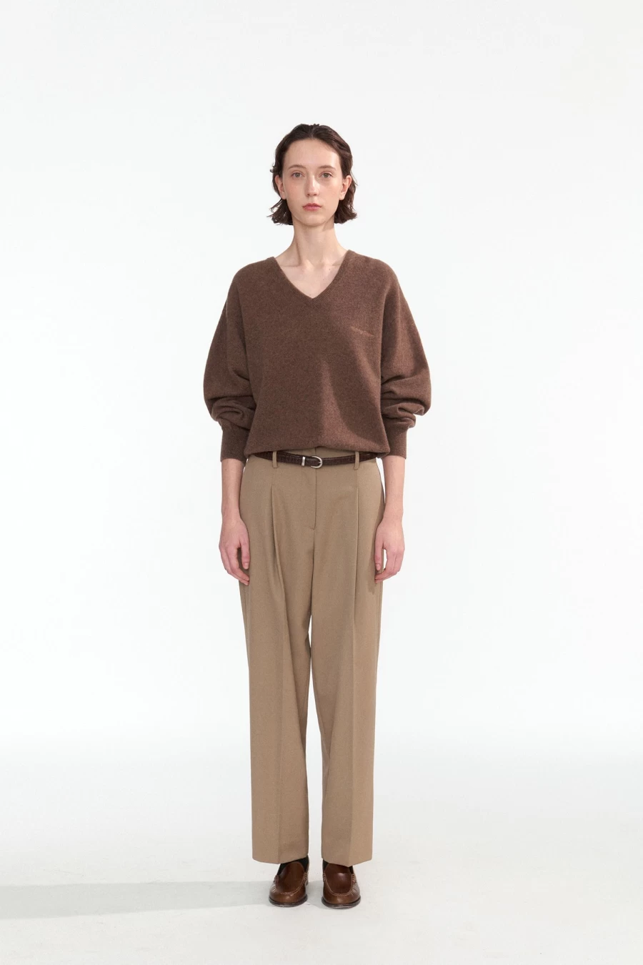 "Haig Brown V-Neck Pullover Sweater - 4th Collection"