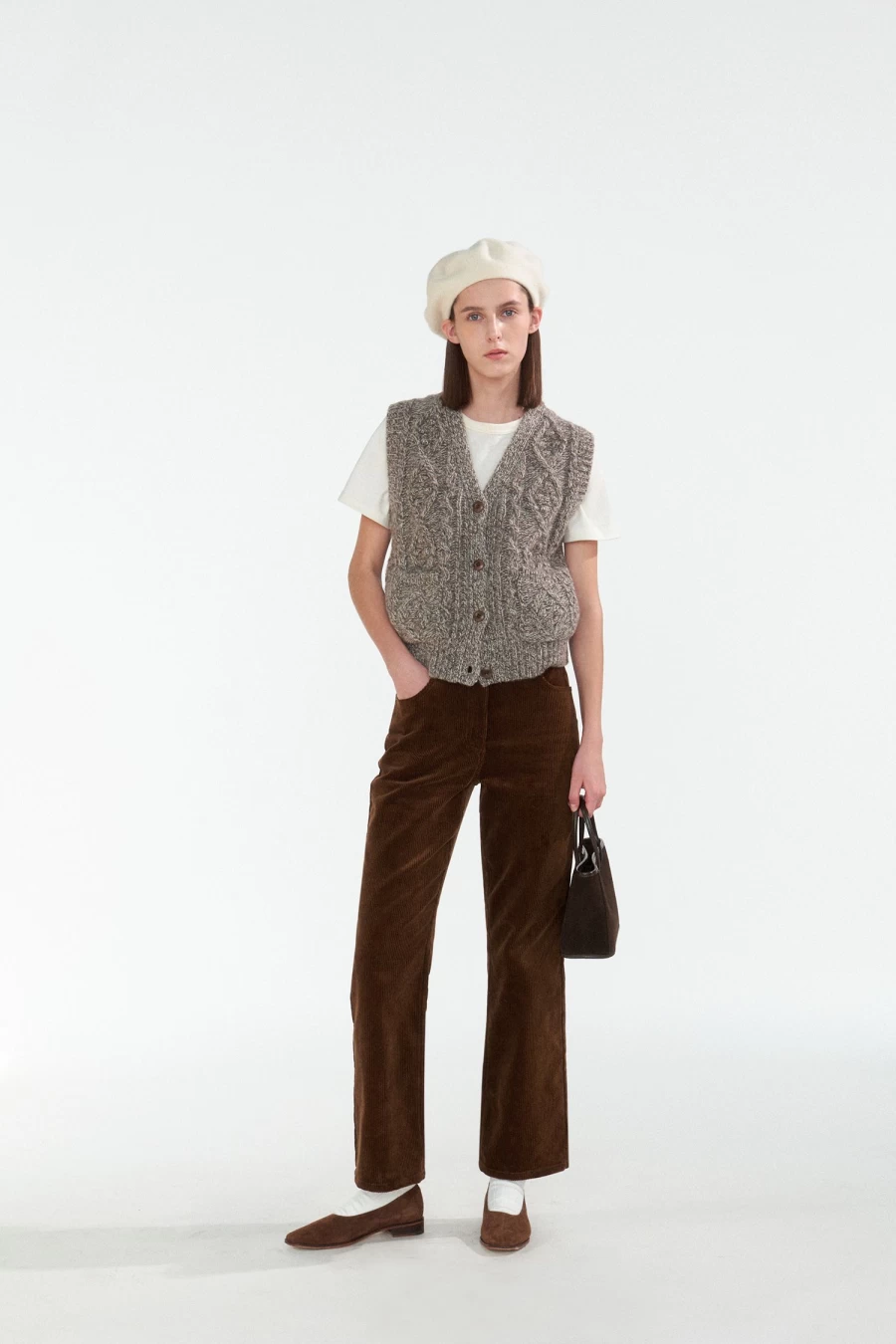 Nothing Written Brown Suede Tote Bag - Stylish & Durable Ain Design Handbag