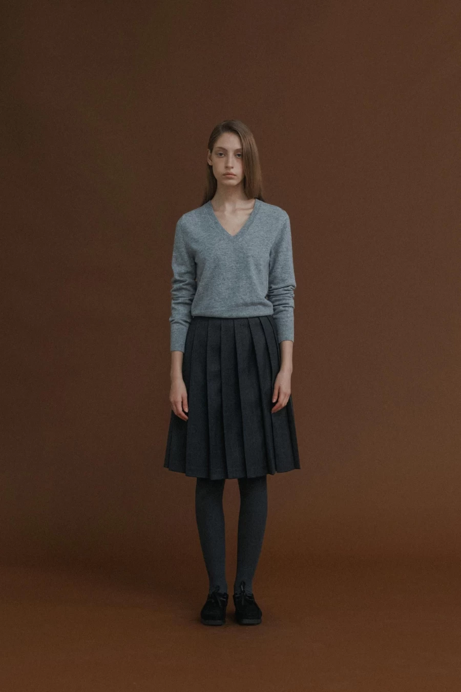 "Luxury Gray Cashmere Knit Sweater – Soft Unisex Pullover – Nothing Written Brand"