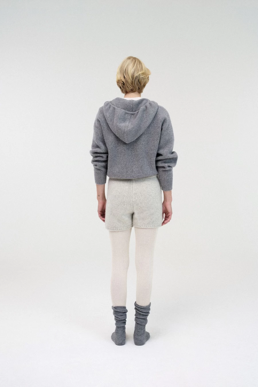 "Lilo Alpaca Zip-Up Hoodie for Men & Women - Soft Gray Fleece Pullover"