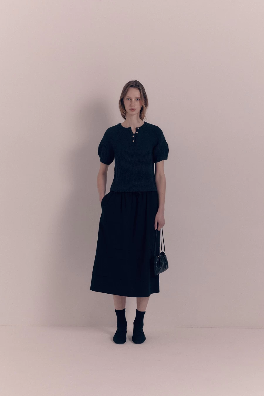 "Nothing Written Black Layered Skirt - Stylish Tiered Midi Skirt for Women"