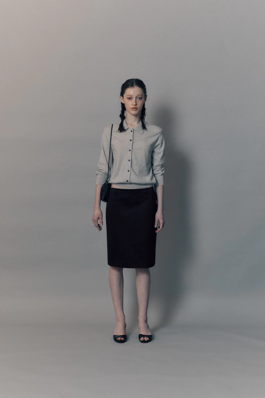 "Yena Wool Shirt for Men & Women - 2nd Hand Gray Button-Up - Nothing Written Brand"