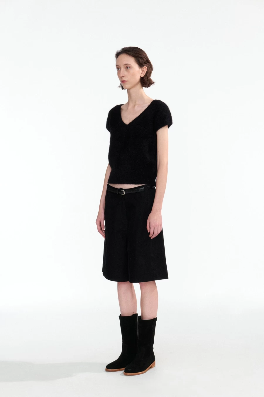 2nd Round Black Half Suede Boots - Nothing Written Brand Casual Footwear