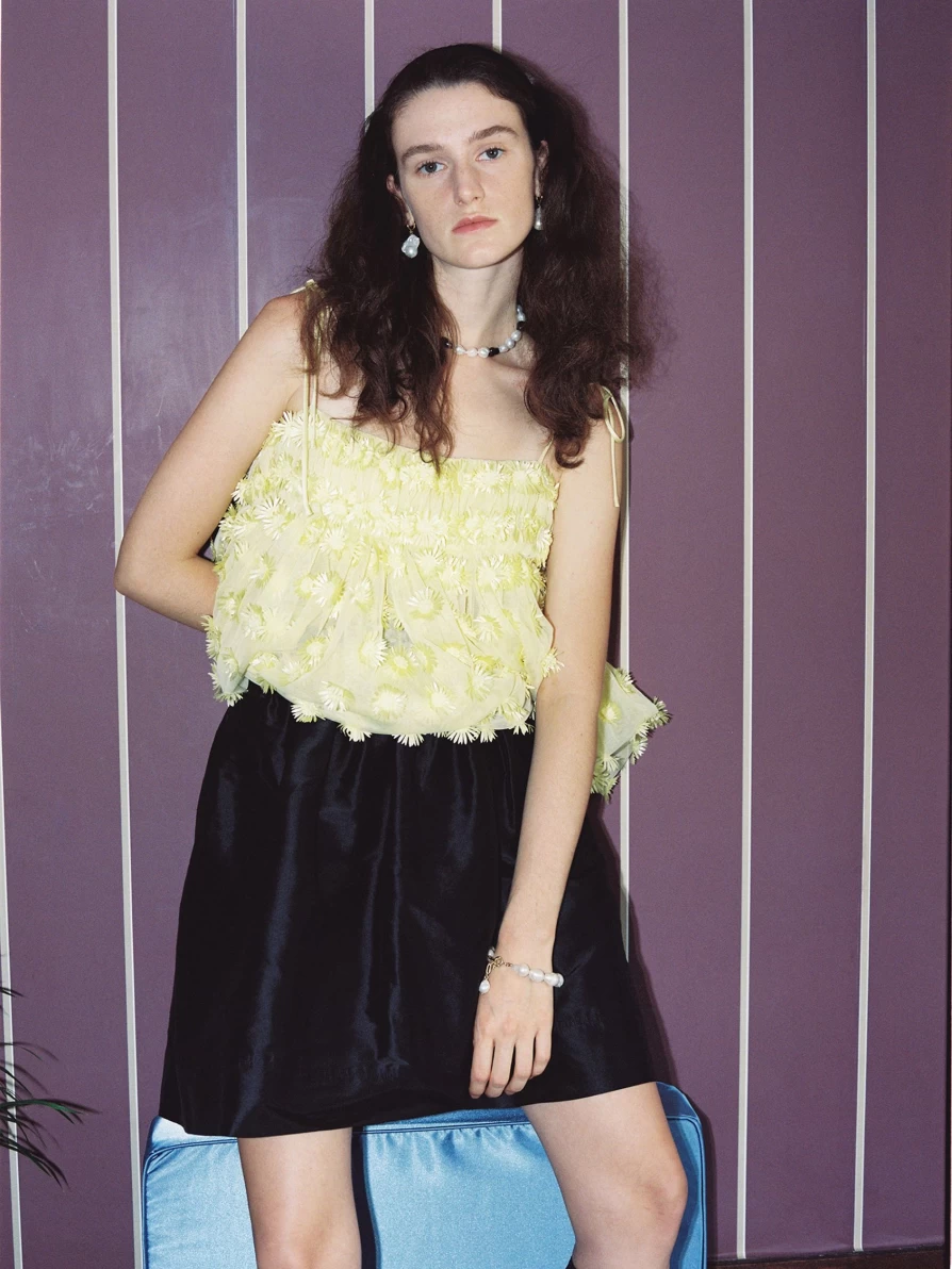 Black Silk Flare Skirt - Elegant Rosa Design by Nothing Written