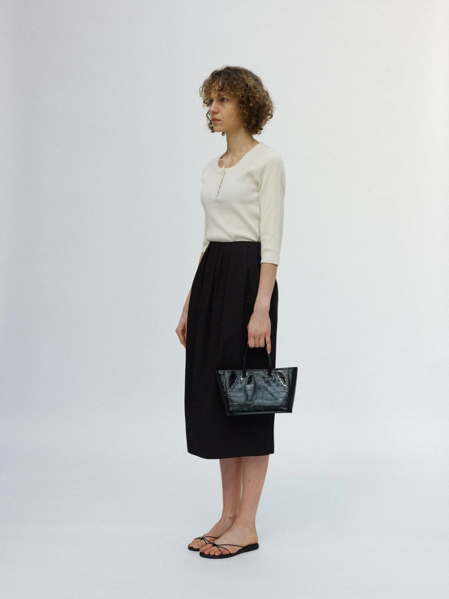 "Nothing Written Anessy Ribbed Shirt in Cream | Second Hand Vintage Style"