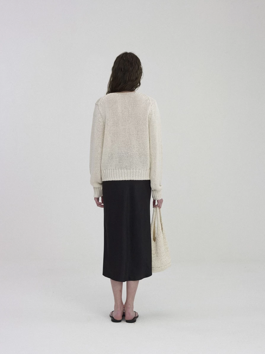 "Nothing Written Sia V-Neck Sweater Ivory - 3rd Collection Women's Pullover"