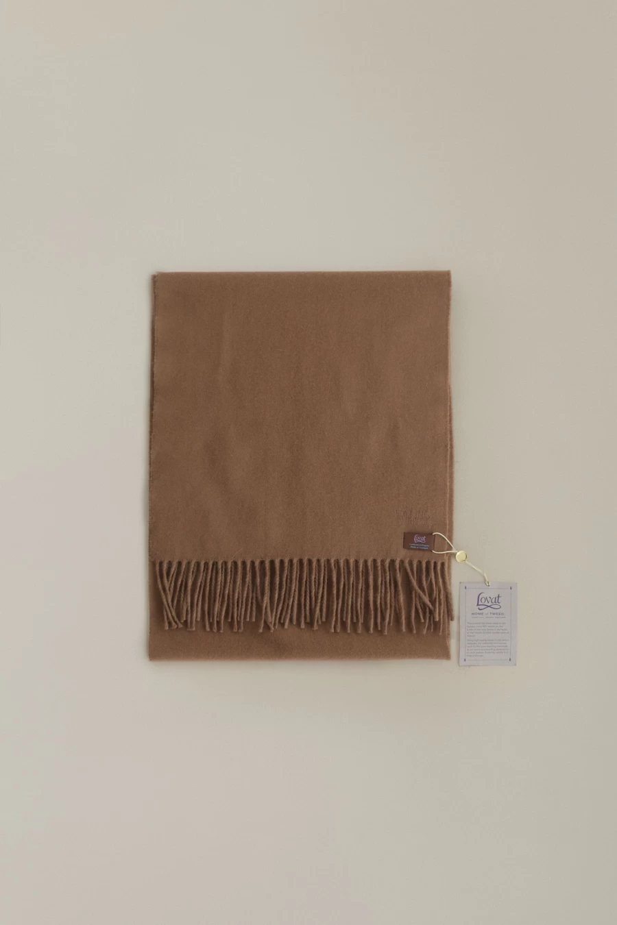 Luxury Camel Angora Wool Scarf - Soft Scottish Made Winter Accessory