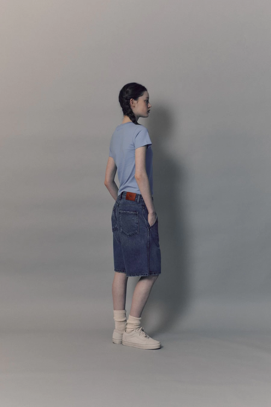 "Blue Cotton T-Shirt for Women - Classic Tina Style - Nothing Written Brand"