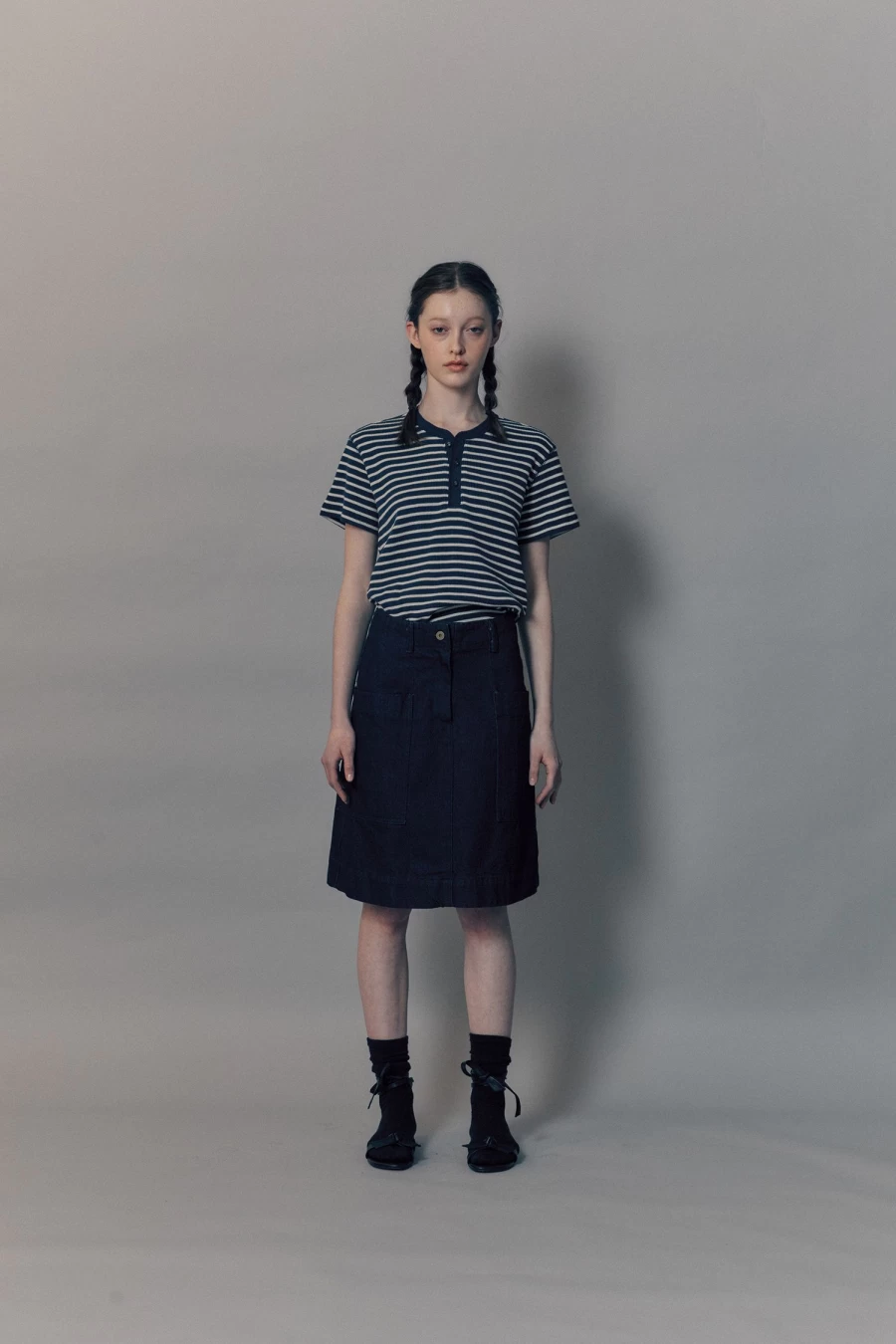 "Nothing Written Indigo Side Pocket Skirt - 2nd Hand Vintage Style"