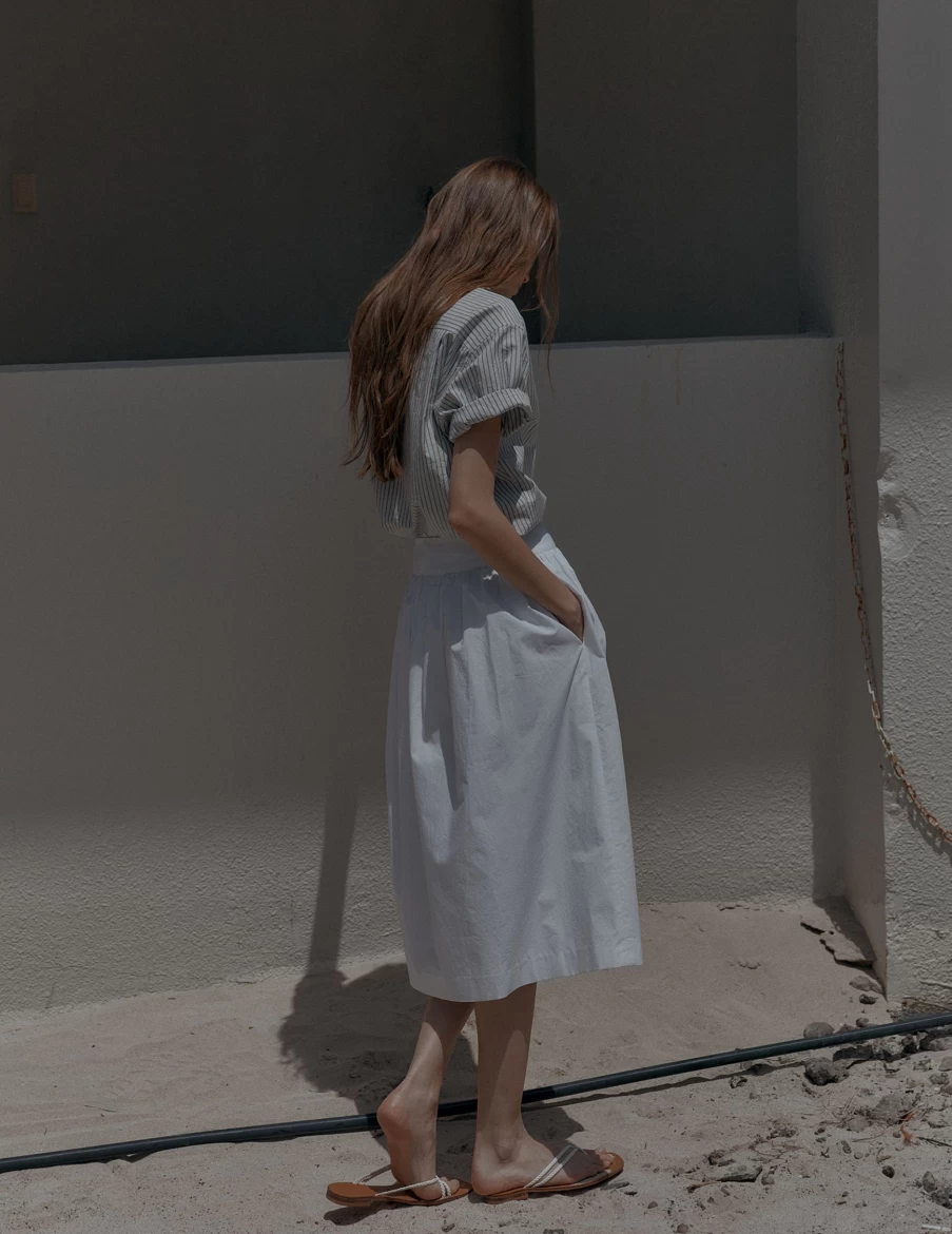 "Nothing Written White Flare Skirt - Elegant Sorne Style for Women"