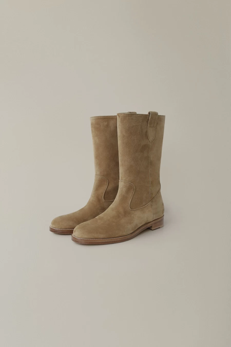 2nd Round Beige Half Suede Boots - Nothing Written Brand Casual Ankle Boots