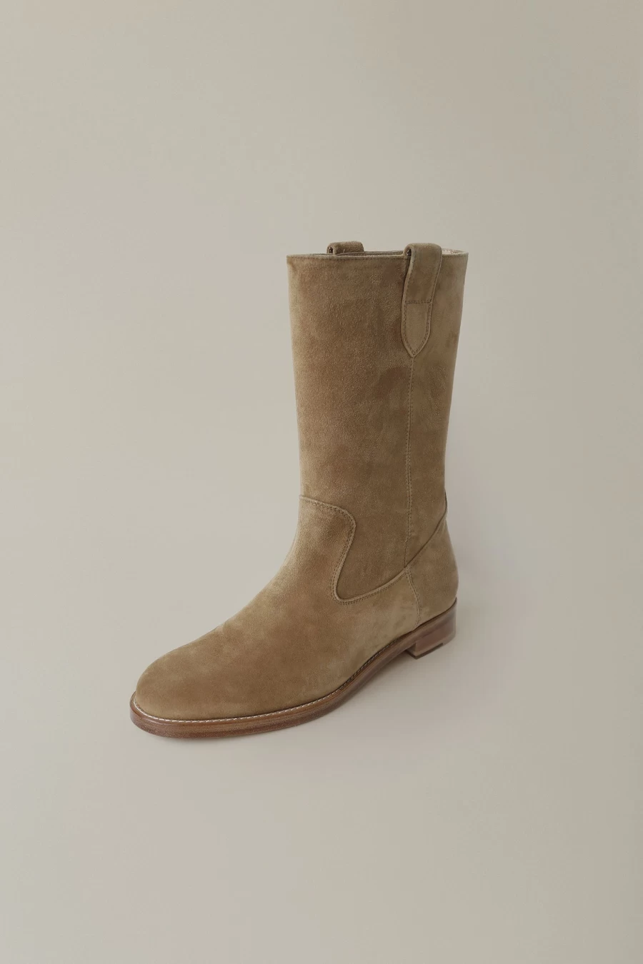 2nd Round Beige Half Suede Boots - Nothing Written Brand Casual Ankle Boots
