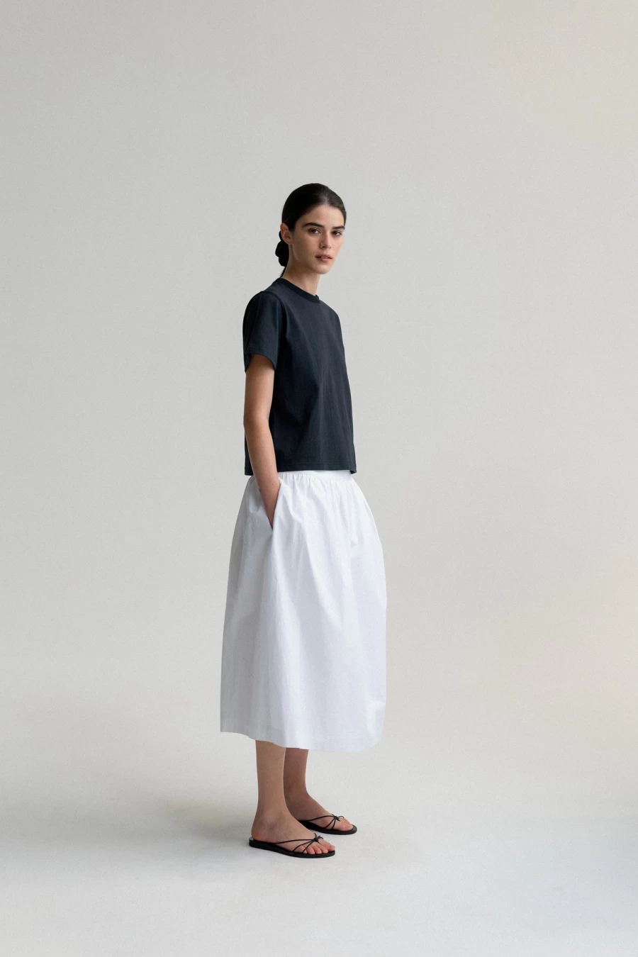 "Nothing Written Black Mori Cotton T-Shirt - 2nd Hand Vintage Style"