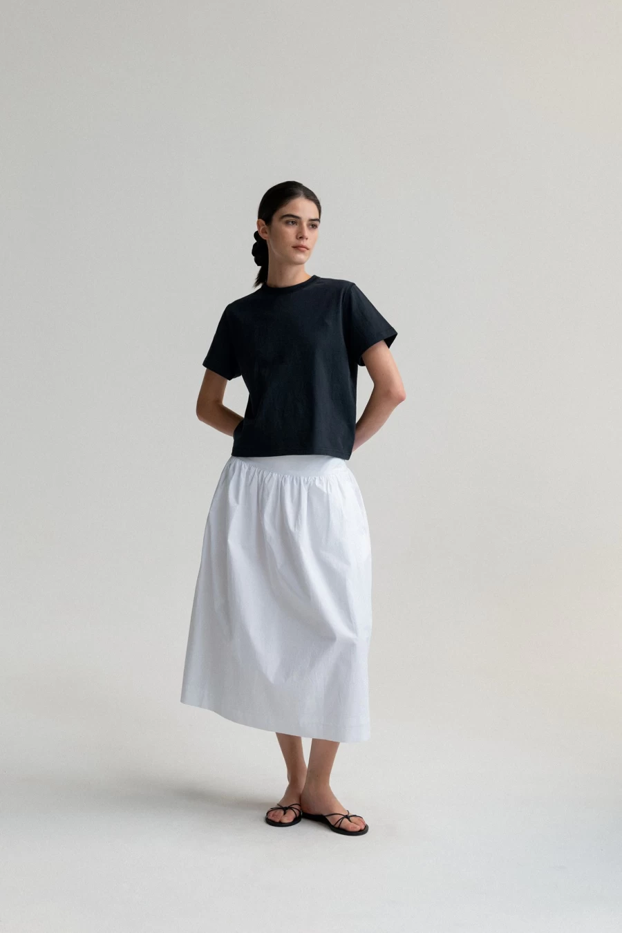 "Nothing Written Black Mori Cotton T-Shirt - 2nd Hand Vintage Style"