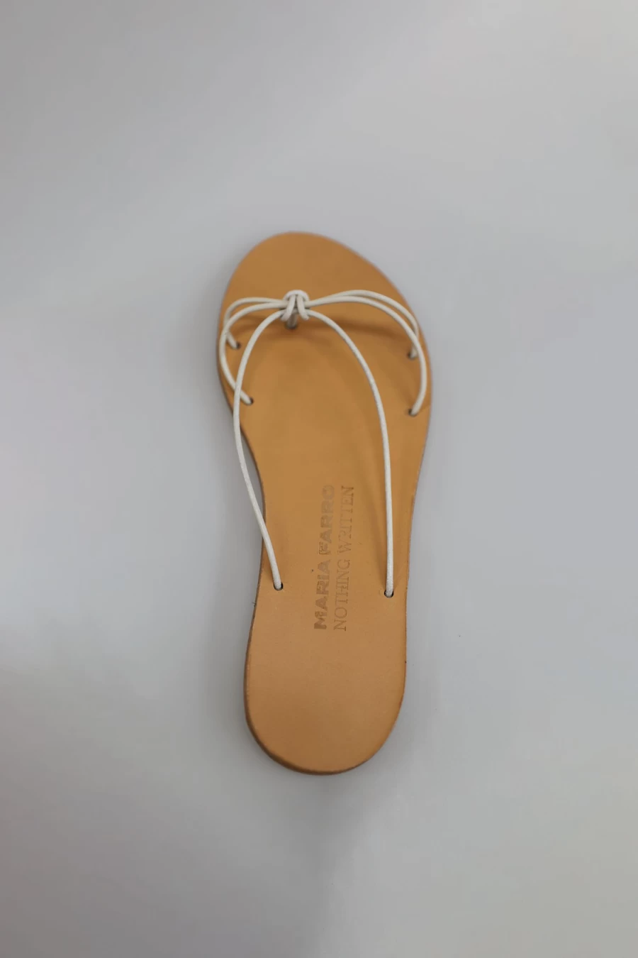 Nothing Written Winona Slide Sandals - White & Natural Leather Comfortable Slides for Women