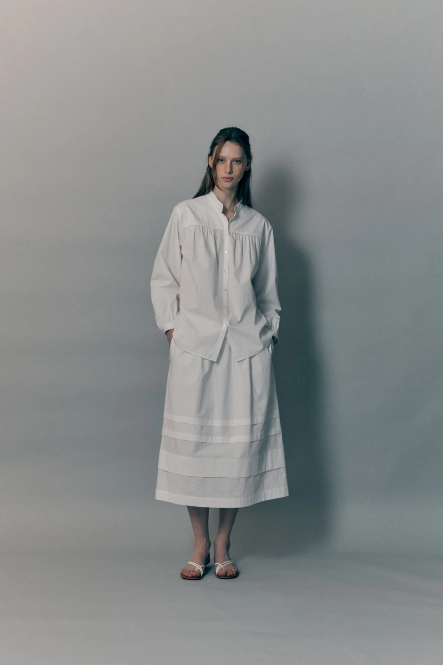 "Elegant White Layered Skirt by Nothing Written – Women's Fashion Skirt"