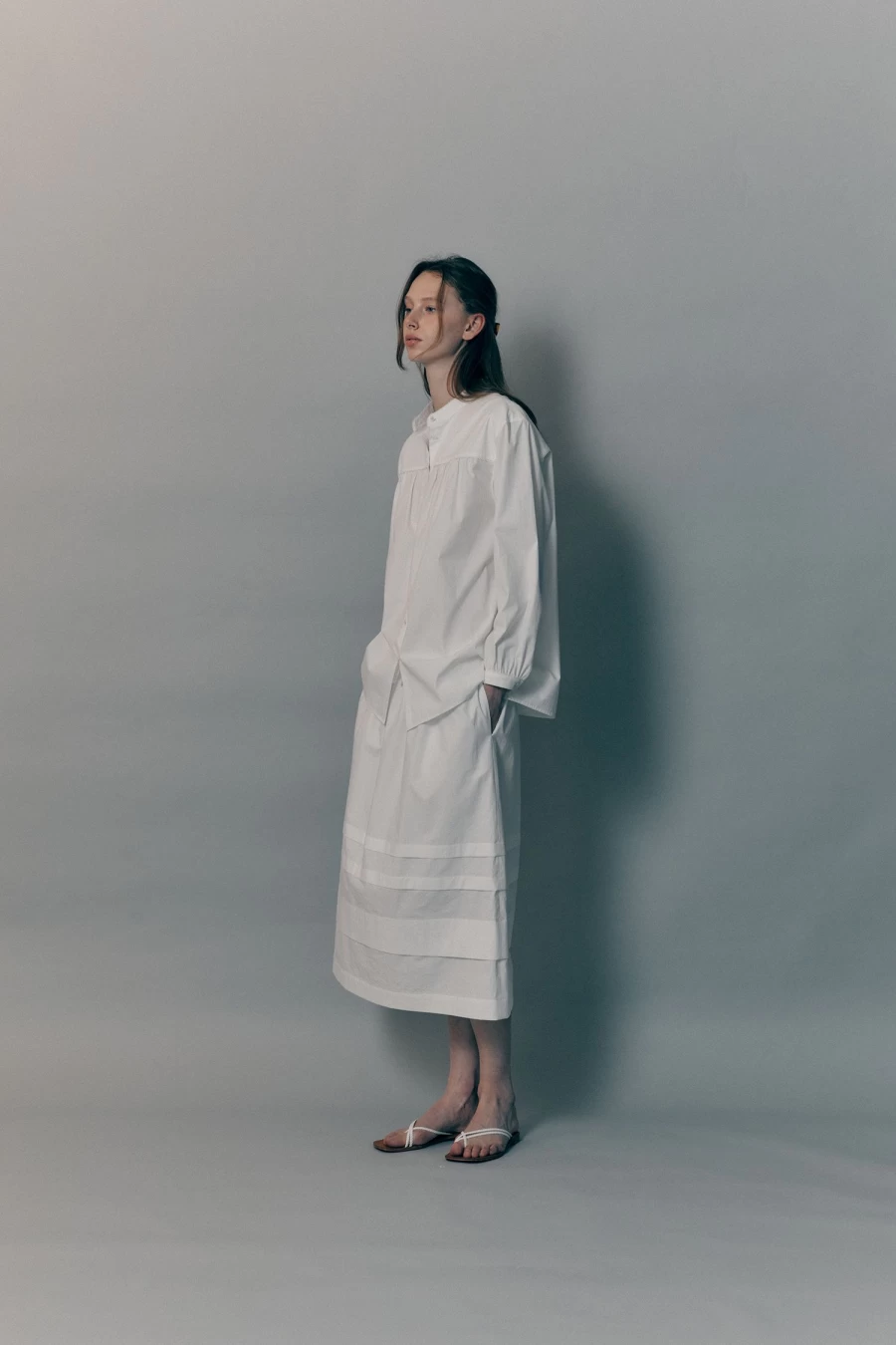 "Elegant White Layered Skirt by Nothing Written – Women's Fashion Skirt"