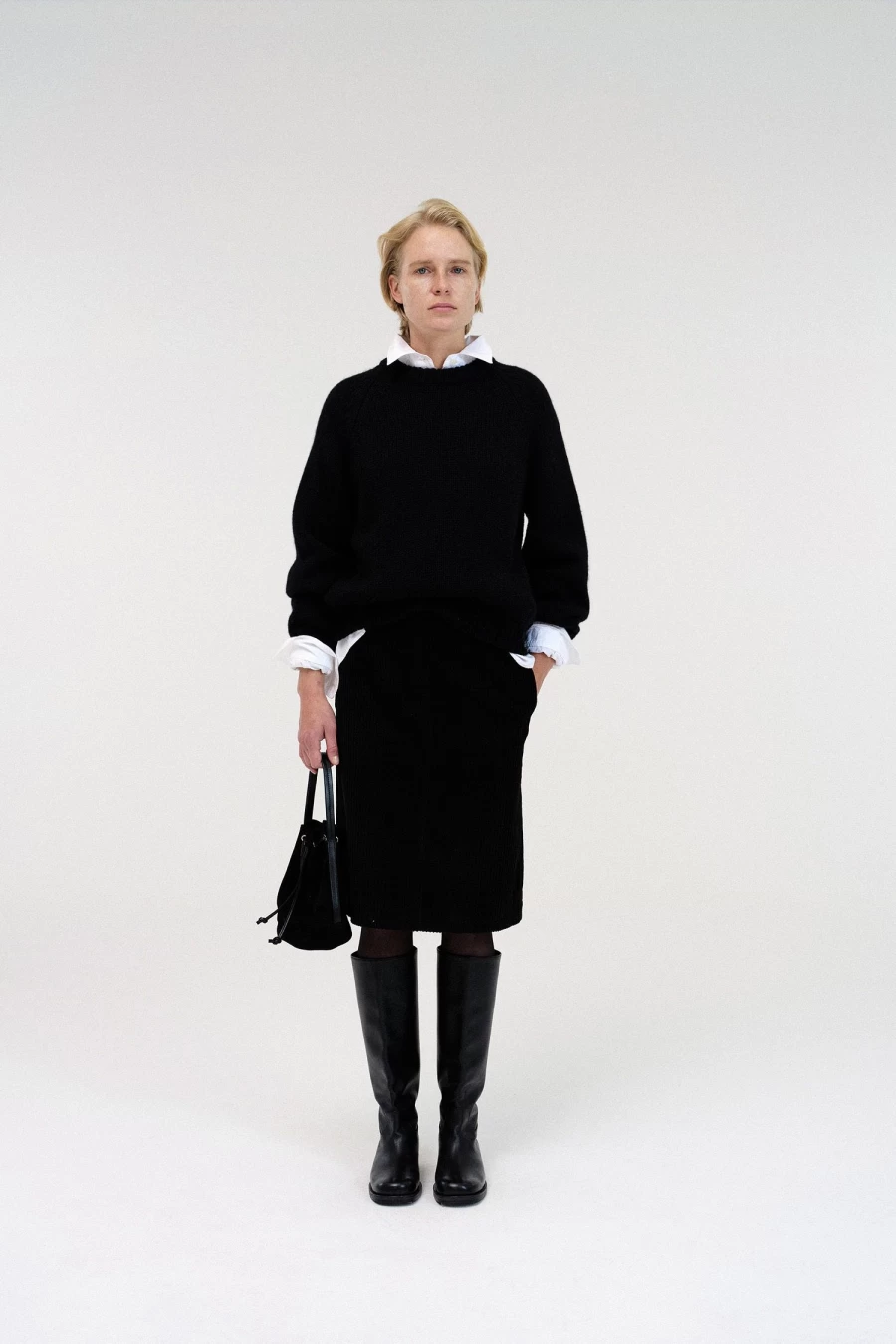 "Black U-Neck Knit Sweater for Men - Casual 3Rd Pullover Winter Warm Turtleneck"