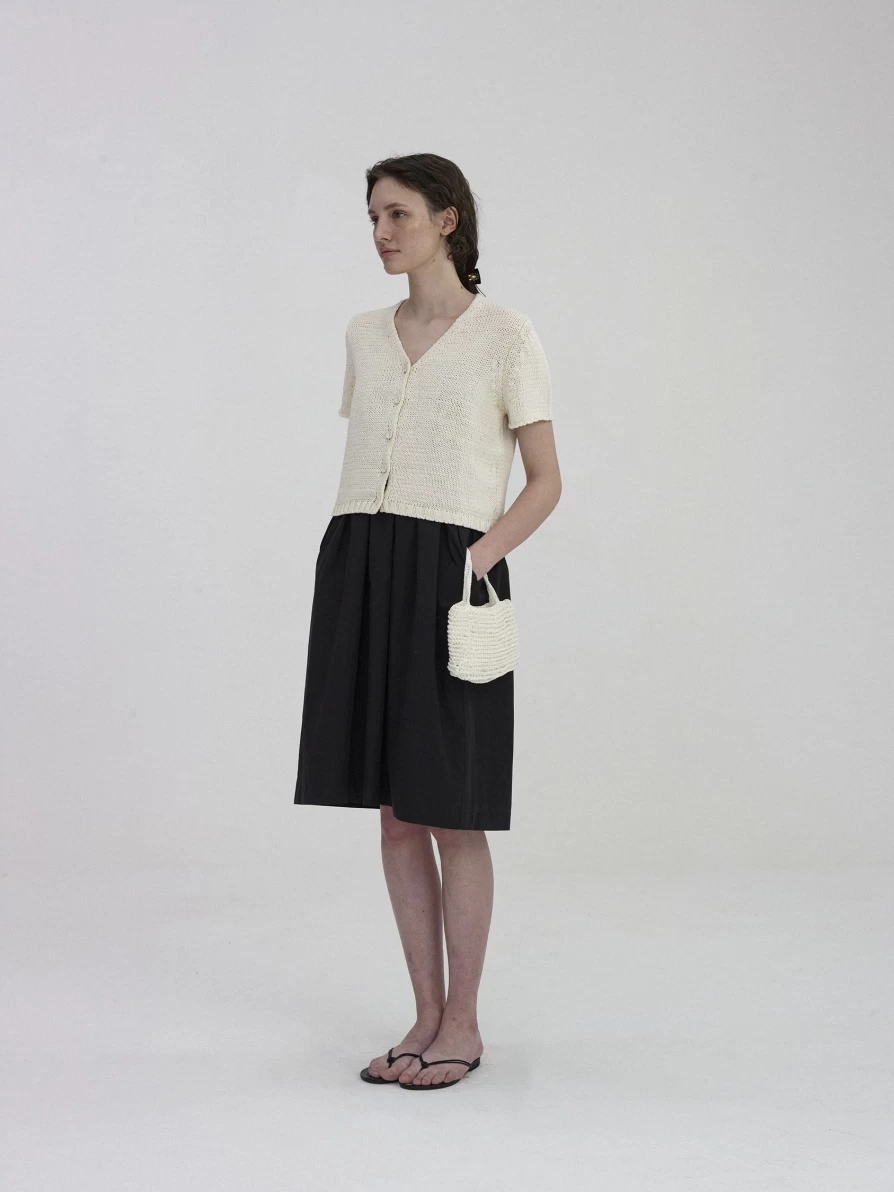 "Jupi Knitted Tote Bag Ivory - Minimalist Handbag by Nothing Written"