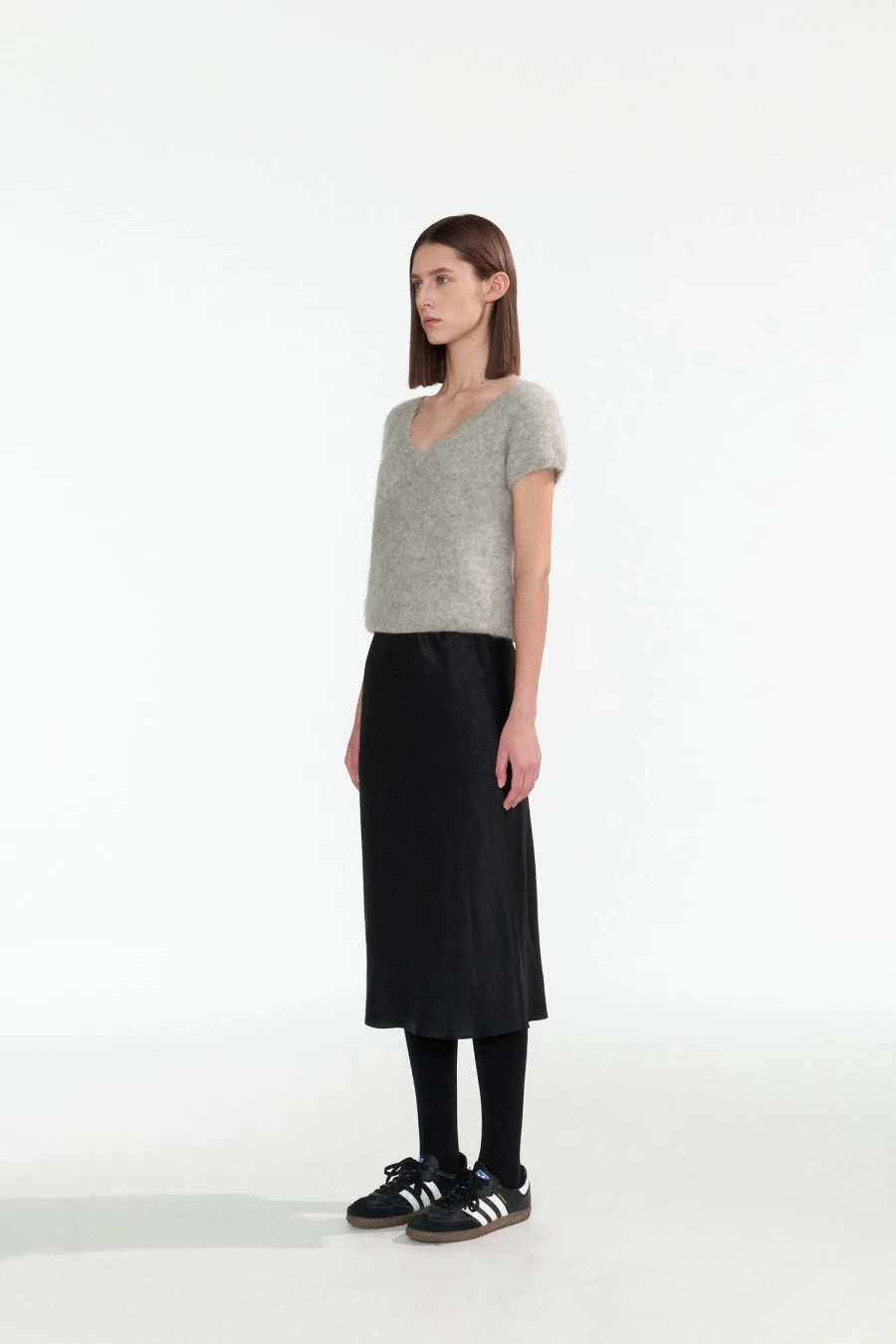 "Black Satin Flared Skirt - 4th Collection by Nothing Written"