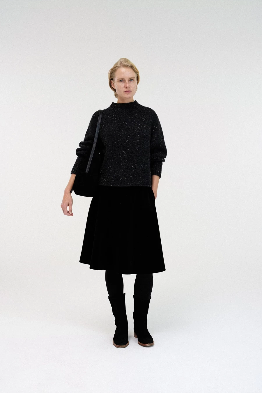 "Nothing Written Black Suede Bucket Handbag - Stylish & Soft Leather Shoulder Bag"