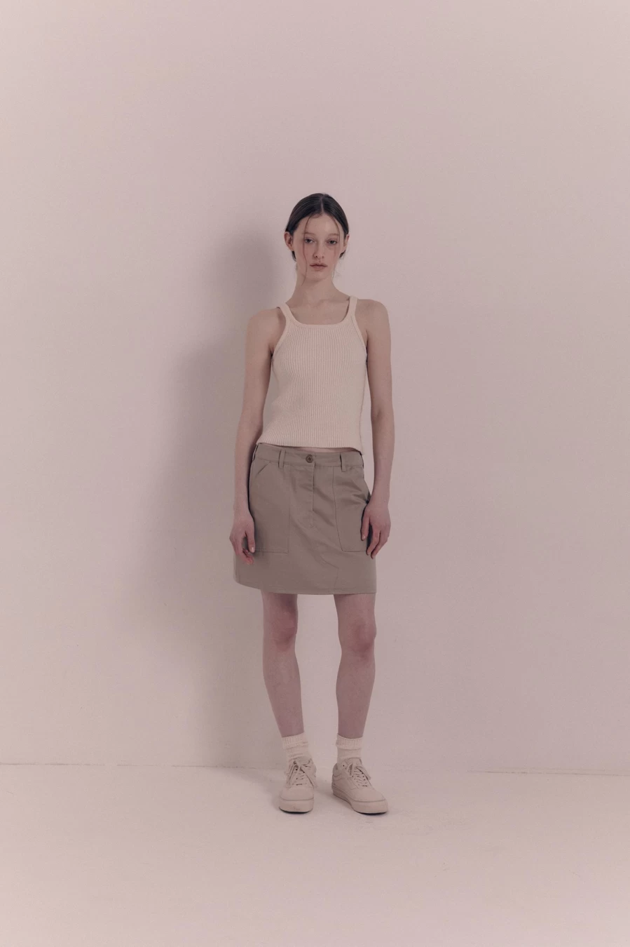 "Nothing Written 4th Sam Mini Skirt in Light Gray - Stylish Women's Fashion Skirt"