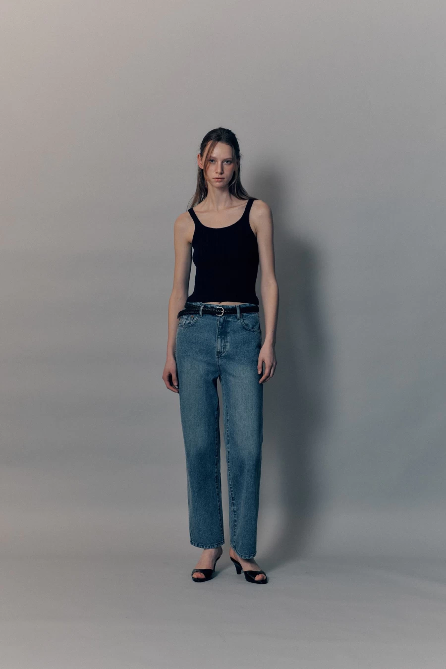 "Nothing Written Keiro Boucle Sleeveless Top - Dark Navy Women's Fashion"